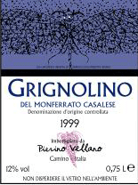 The Grignolino wine label!